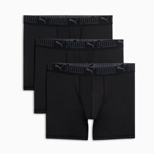 Puma Men's Boxer Briefs 3 Pack Black Comfort Stretch‎ Waistband  Underwear